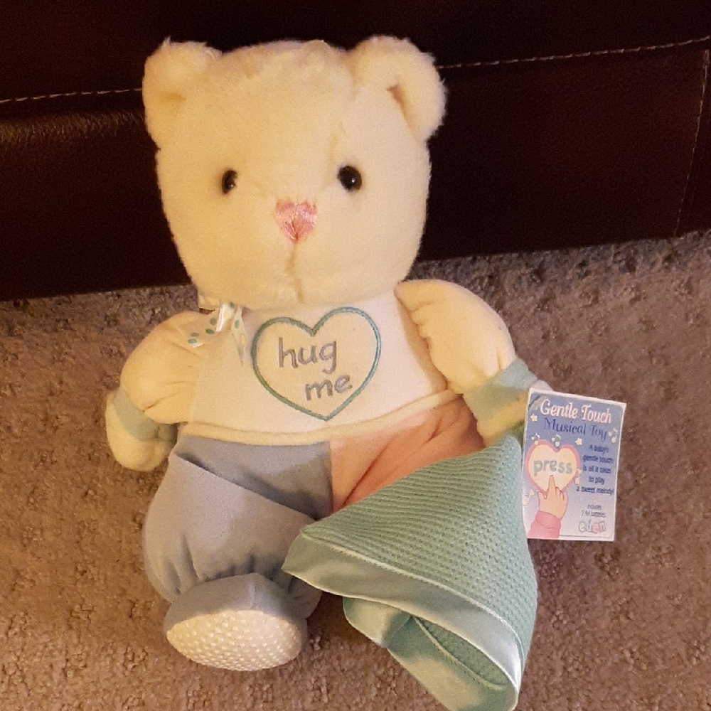 Gentle Touch by Eden Musical Teddy Bear with Blanket NWT